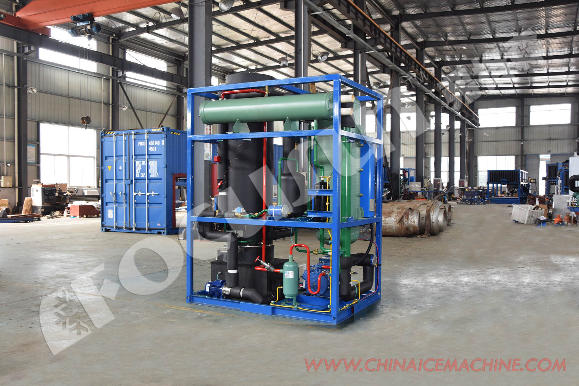 R22 Refrigerant 6 Ton Heavy Duty Industrial Ice Tube Making Maker Machine for Food Shops