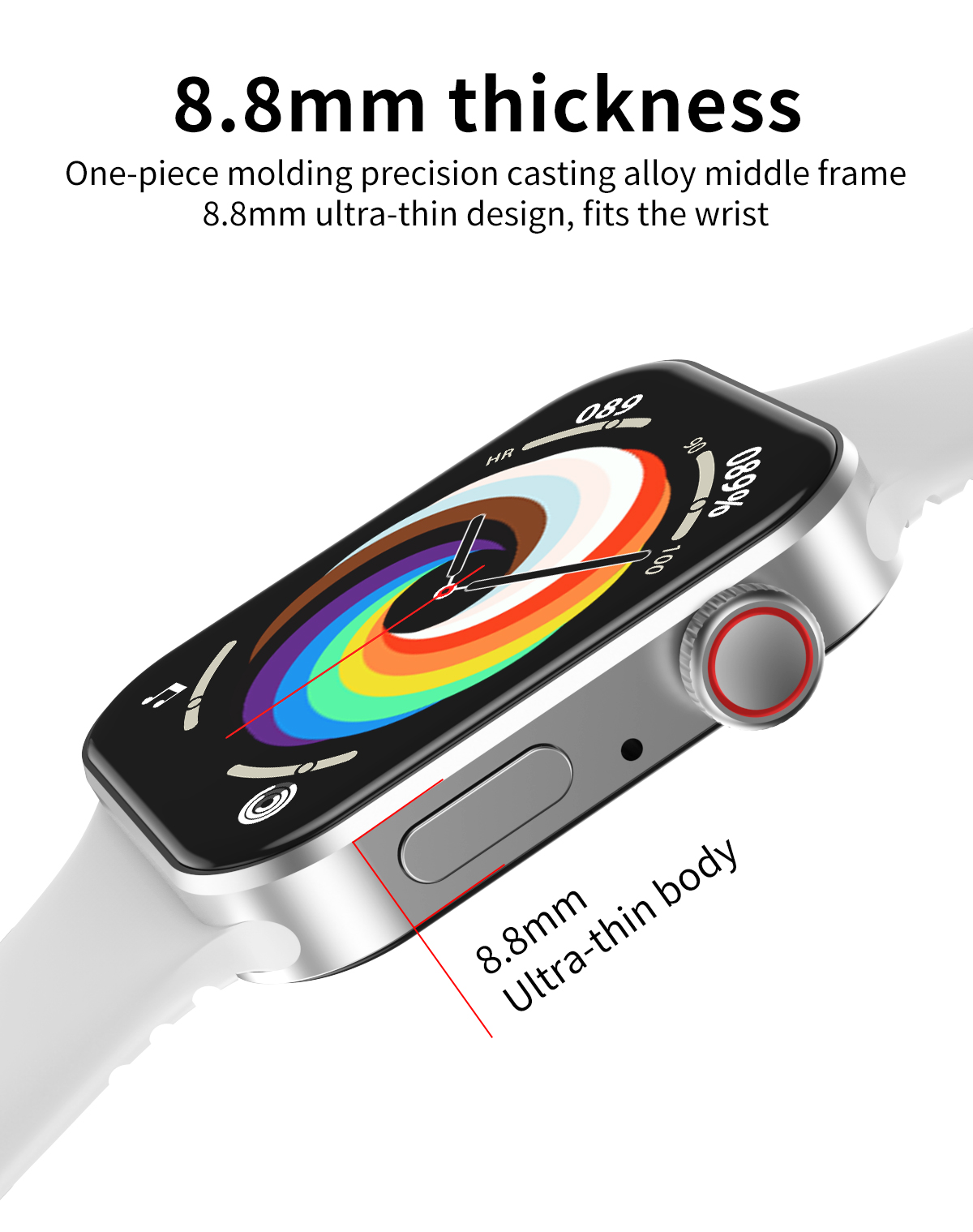 Digital 1.75inch Full Touch Smartwatch Multifunctional IP68 Waterproof