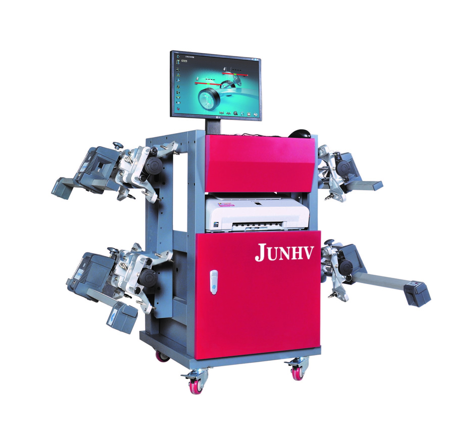 Optional Color Car Wheel Alignment Machine Zigbee Communication Cable Charging