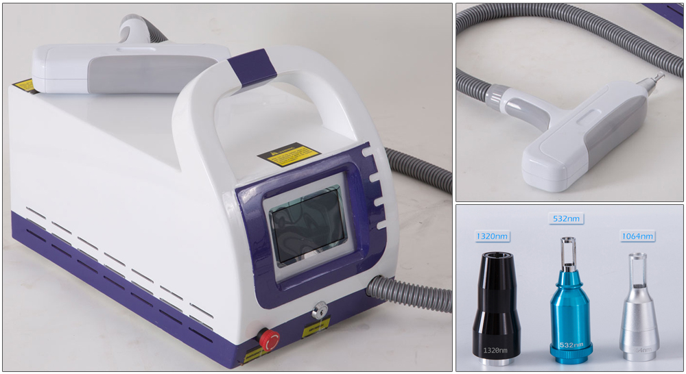 1500W Nd YAG Laser Tattoo Removal Machine 532nm 1064nm 1320nm
