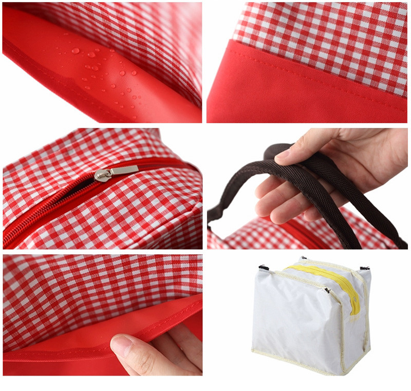 Dust Proof Striped Soft Insulated Cooler Bags