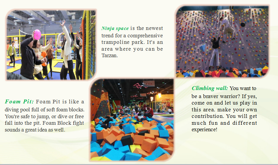 836 M2 Trampoline Attraction Multi Game Indoor Playground Trampoline World