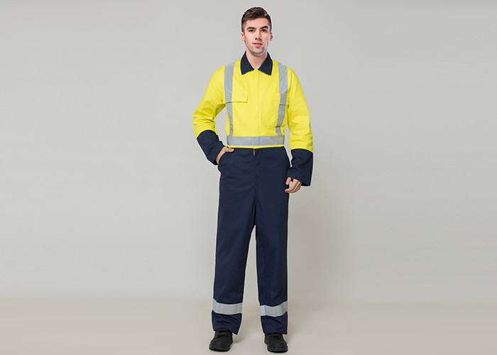 Double Stitching Safety Work Clothes High Visable Orange Jacket Bib Pants Suit