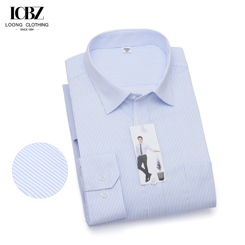 Men's Formal and Casual Wear Cotton No-Iron Long Sleeve Dress Shirt with Water Memory