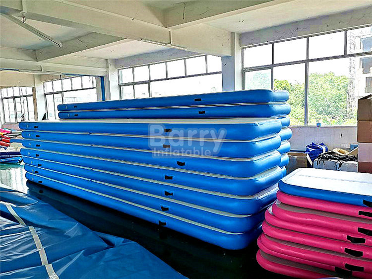 DWF Material Blue Inflatable Tumbling Air Track For Gymnastics