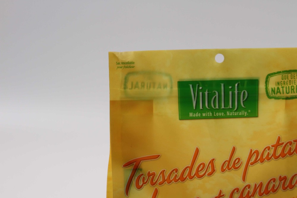 Plastic Stand Up Pouch Packaging Three Side Sealing Bag With Zipper Lock Easy Tear
