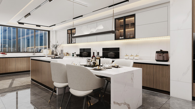 Extra Large Countertop White Kitchen Cabinet Good Elegance And Functionality