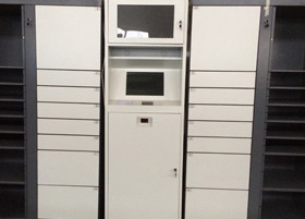 Supermarket Barcode RFID Twist Smart Digital Electronic Metal Storage Lockers 100 - 240V