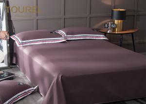 Buy cheap 5 Star Jacquard Striped Hotel Quality Bed Linen Covers Queen size 100% Cotton Coffee Color product