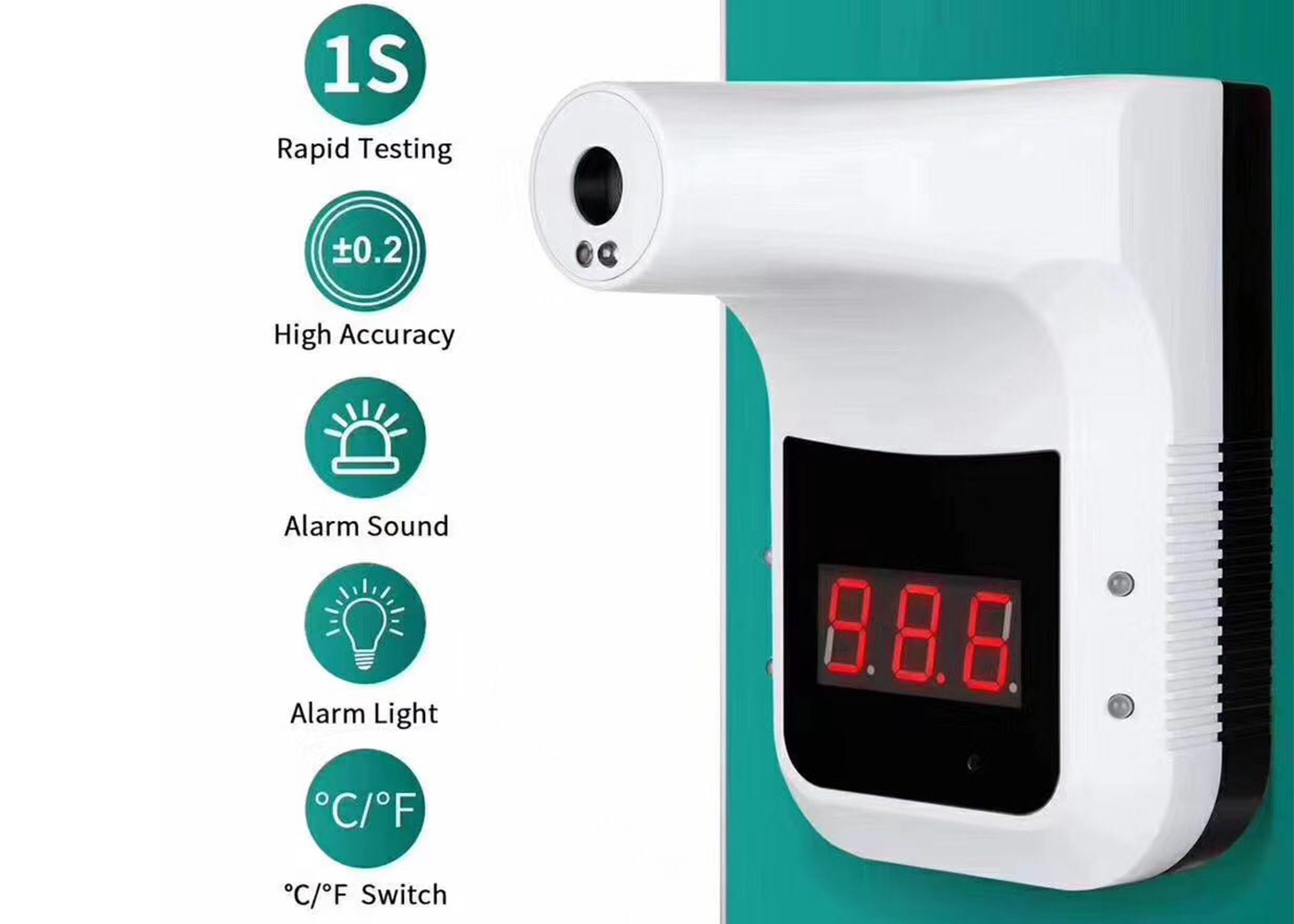 ABS material infrared thermometer non-contact thermometer‎ public thermometer adult or kids‎ Forehead thermometer
