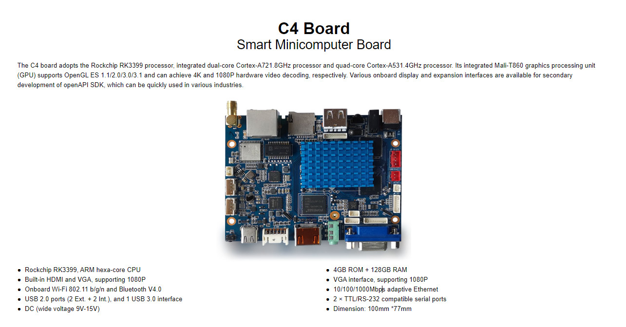 C4 Smart Minicomputer Board Compatible and interchangeable between models C0/ C3/ C4