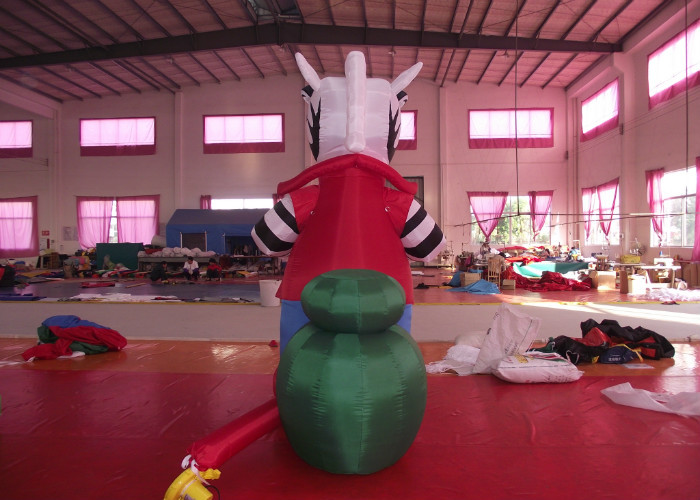 Strong PVC Nylon Standing inflatable zebra Advertising Signs Beautiful big Inflatable Zebra for sale