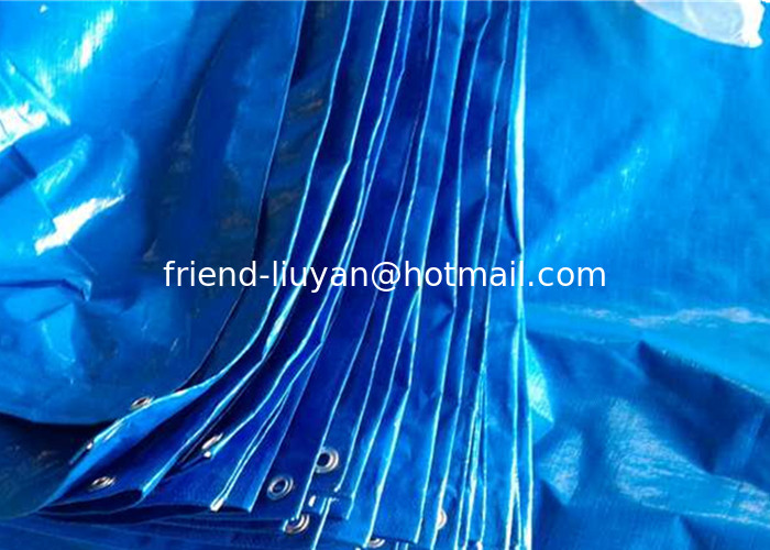 Blue Polyethylene Tarp Sheet 80gsm Tarpualin Cover PE Woven Fabric
