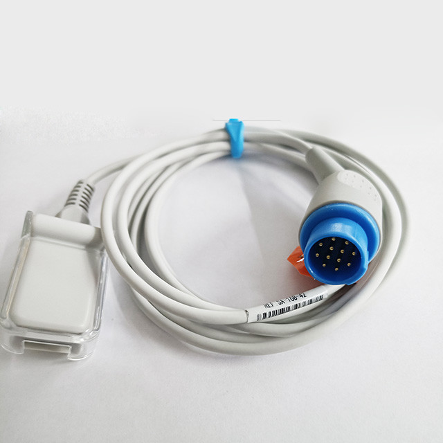 BLT 2.2m 12 Pin Connector SPO2 Extension Cable For Biolight M1000