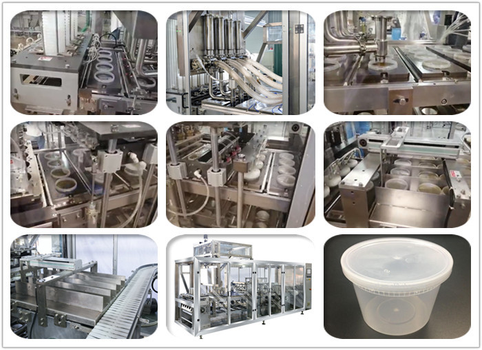 Double Lanes 5Kw Paper Cup Filling Sealing Machine