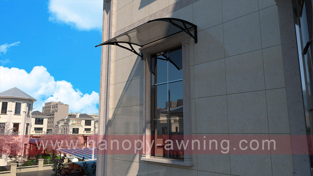 excellent diy polycarbonate awning canopy shelter with cast aluminum bracket arm support for door window