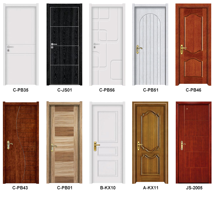 Modern Single Solid MDF Wood Doors 88cm Wooden Door For Entrance