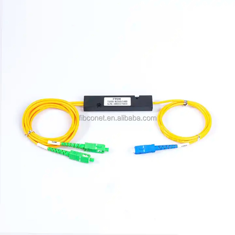 FTTH CWDM SC APC Stainless Steel ABS Box Fiber Optic WDM 1310 1490 1550nm 3-Port FWDM
