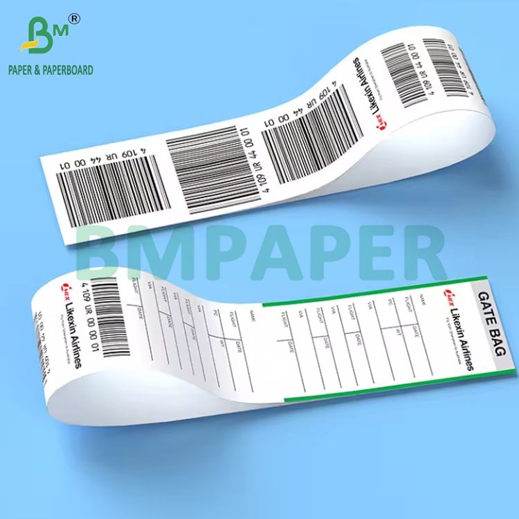 70gsm Thermal Label Airline Adhesive Luggage Baggage Tag Paper 53.9cm x 5.5cm
