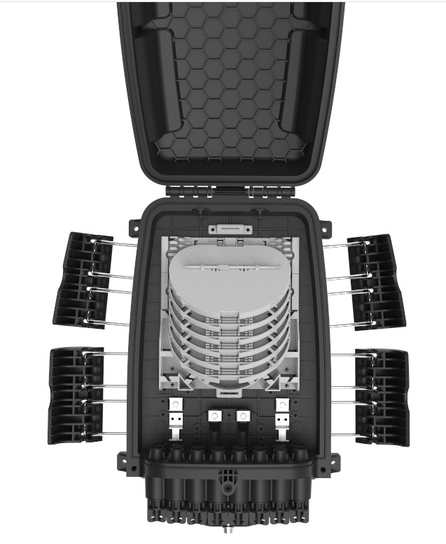 Pre-connectorized Optical Fiber Distribution Box GFS-16Q-3IP68 144F 378*255*116mm 16 household aerial/wall/pole -mounted