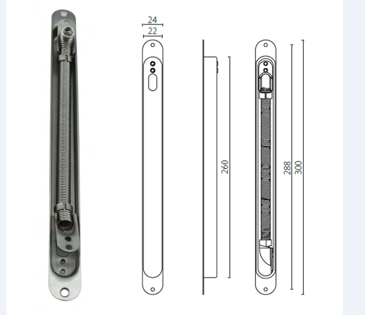 Cable Transfer Door Accessories for Elecontric device concealed fixing