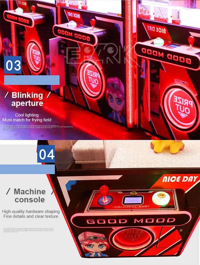 Anti UV Coin Operated Arcade Machines Gift Toy Crane Claw Machine