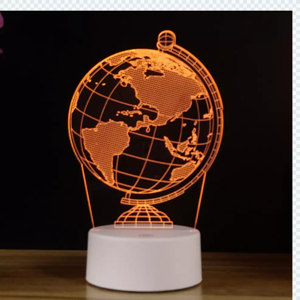 Yoga Cyan 3D Led Illusion Lamp Night Light Christmas Changeable Rohs