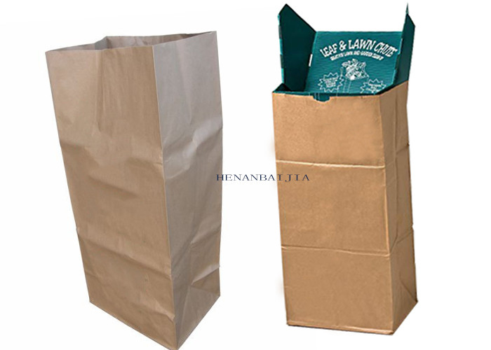 Large Brown 4ply Paper Lawn And Leaf Bags Poly Lined Wet Waste Paper Refuse Bags