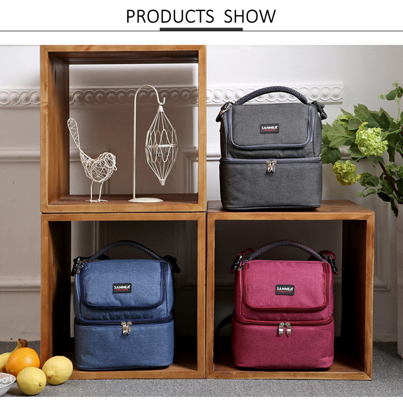 L20*D17cm 400D Oxford Insulated Lunch Cooler Bags