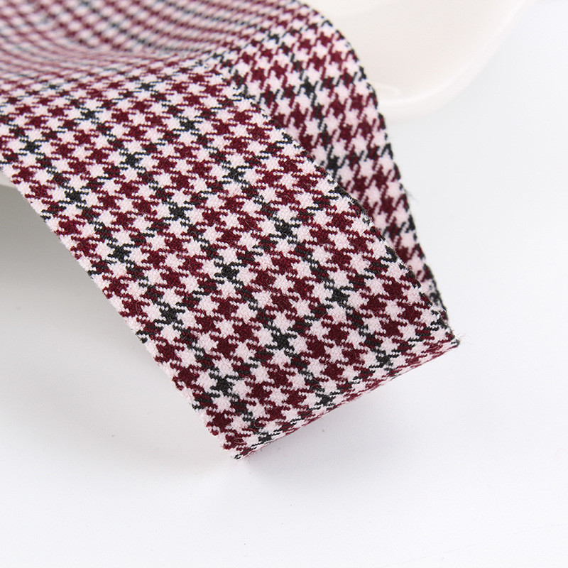 Polyester Red Houndstooth Ribbon 10mm-40mm Satin Poly Ribbon
