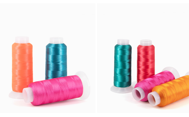 120D Viscose Rayon Embroidery Thread With UV Protection Abrasion Resistance