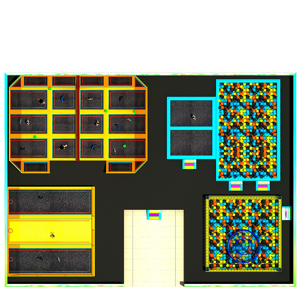 OEM soft play area for toddlers Galvanized Metal With Trampoline Park