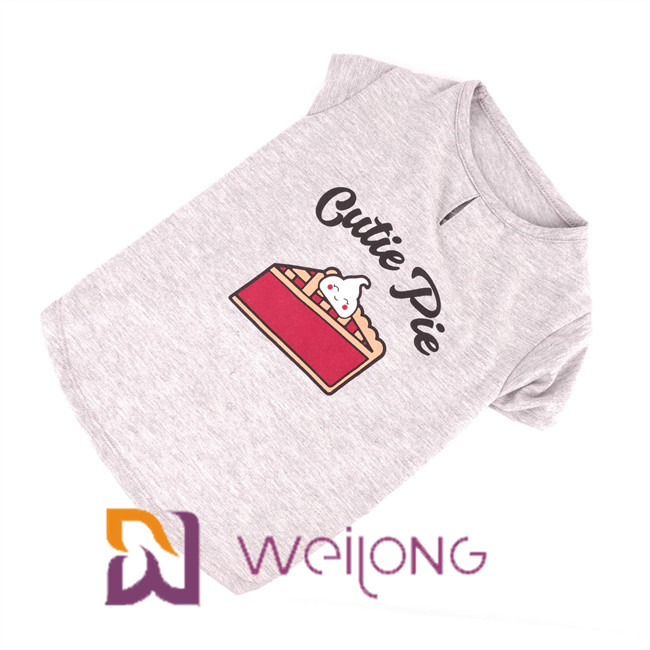 Customizable Spring / Summer T Shirts For Dogs Cotton Jersey 180G
