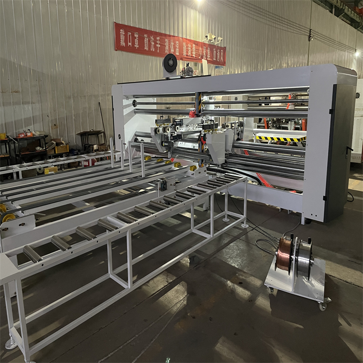 Semi Auto Carton Box Forming Machine Stitching Cardboard Stapler for Food Packaging