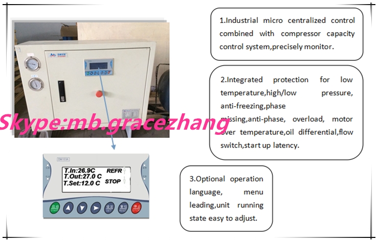 100HP 85Tr Screw Water Cooled Water Cooling Chiller From Mgreenbelt