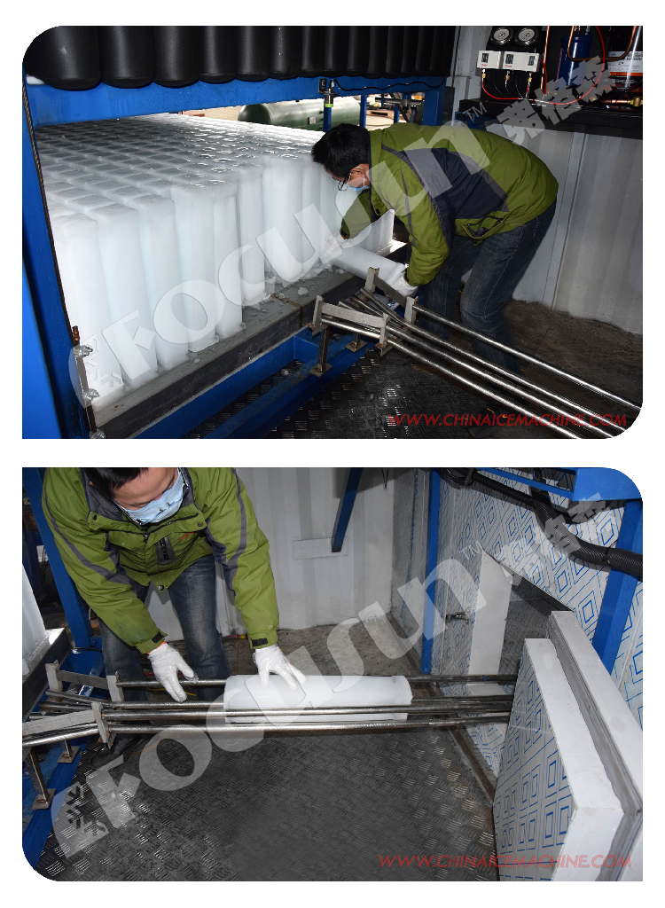 All-in-One Focusun Cold Room 5 Ton/Day Block Ice Maker for Energy Mining Industry