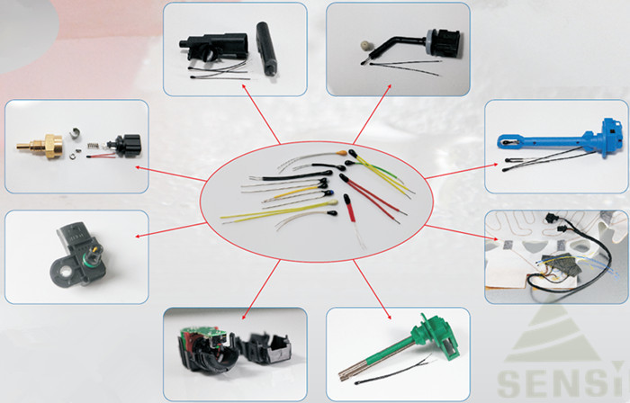 Epoxy Coated Head Thermal NTC Type Thermistor For Auto Intake Air System