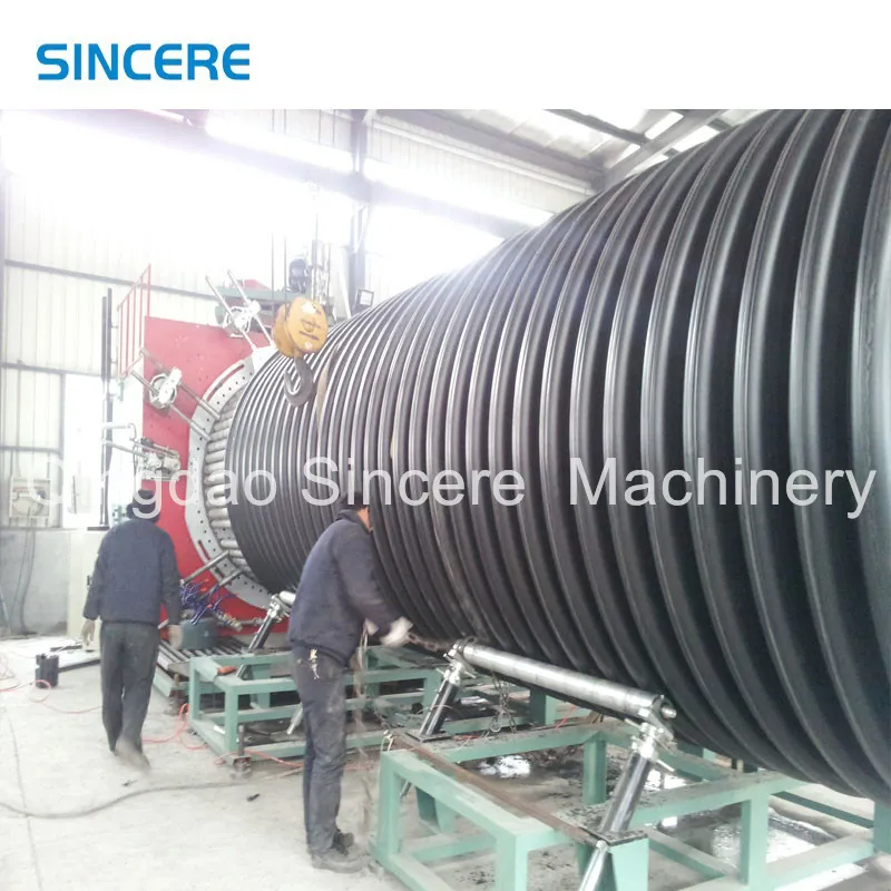Plastic Inner Rib Reinforced Polyethylene HDPE Structural Wall Spiral Corrugated Pipe Extrusion Machine