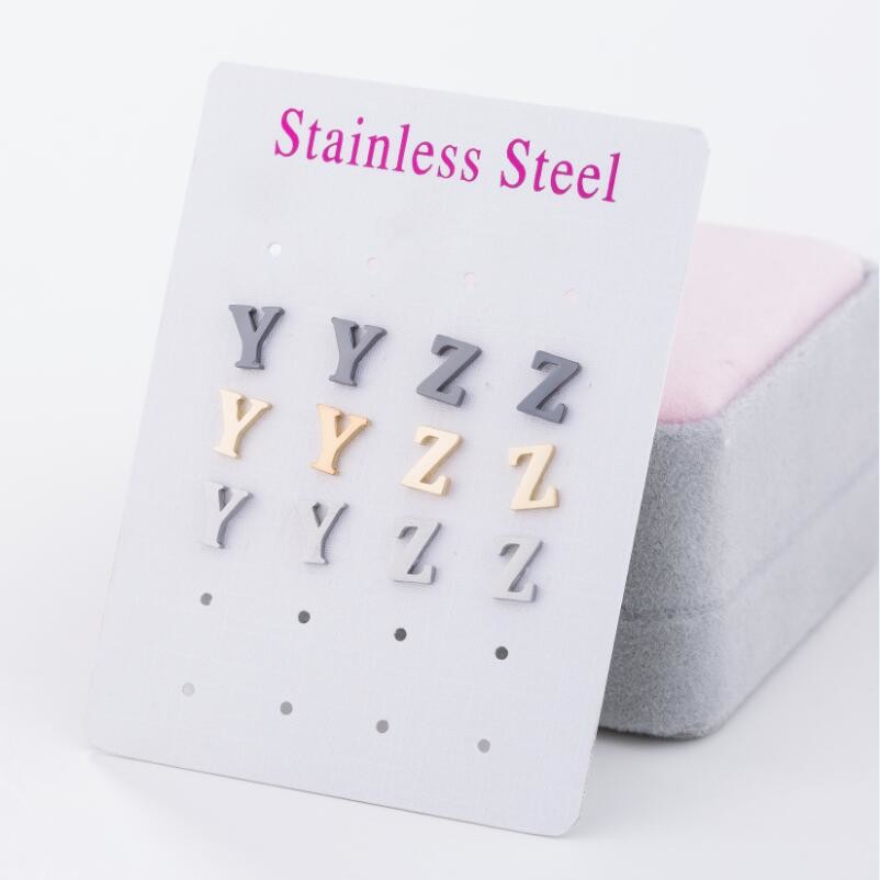 A-Z Alphabet Earrings in Stud Earrings Tiny Lovely Alphabat Letter Earrings for Women Girls Kids Personalized Jewelry