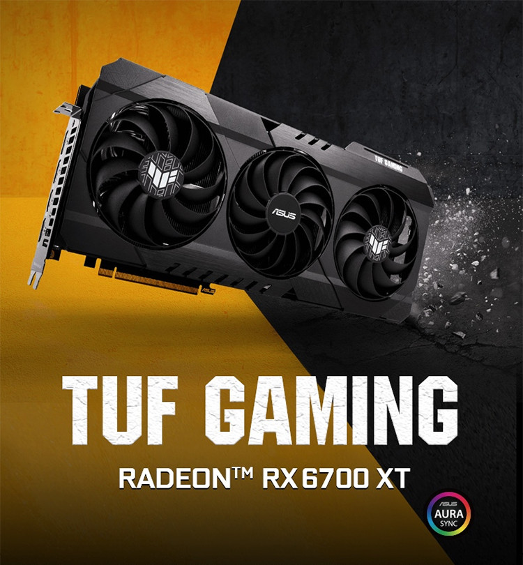 TUF-RX6700XT-O12G-GAMING Gaming Computer Graphics Card PCI Express 4.0X16 Interface​