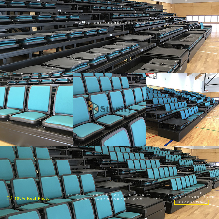 STUNITY Indoor Multisports PP Telescopic Bleacher Seats