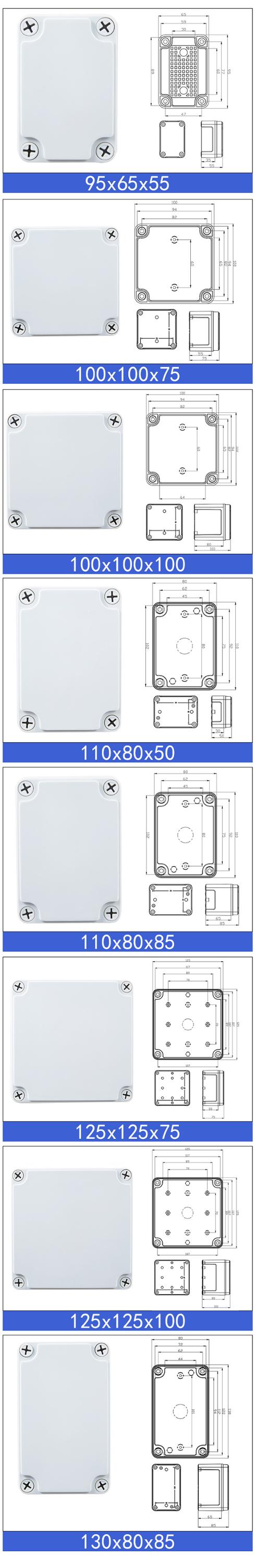 Customized IP67 high-end sealed waterproof junction box