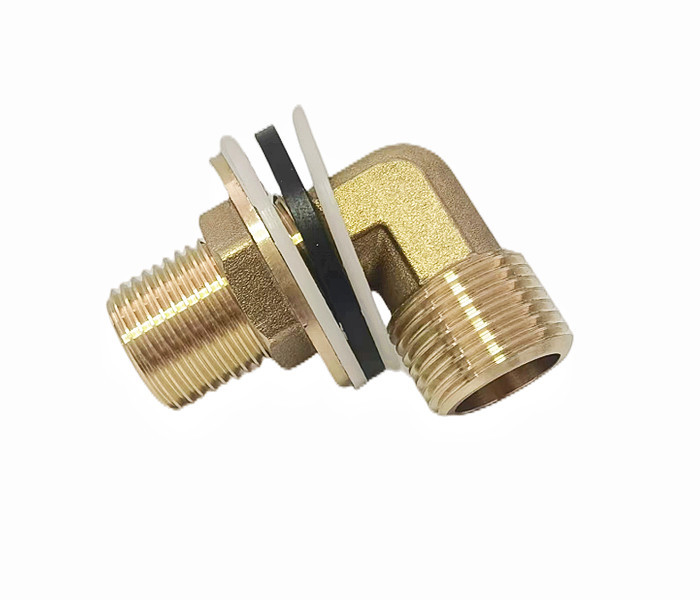 CNC Lead Free Brass 1/2 NPT 90 Degree Elbow With Different Gasket