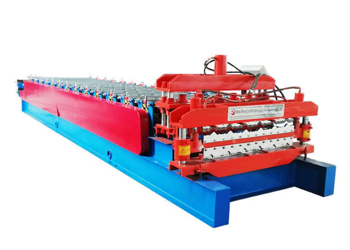 Two Profile Panel Double Layer Roll Forming Machine Cutting Plate Material Cr 12