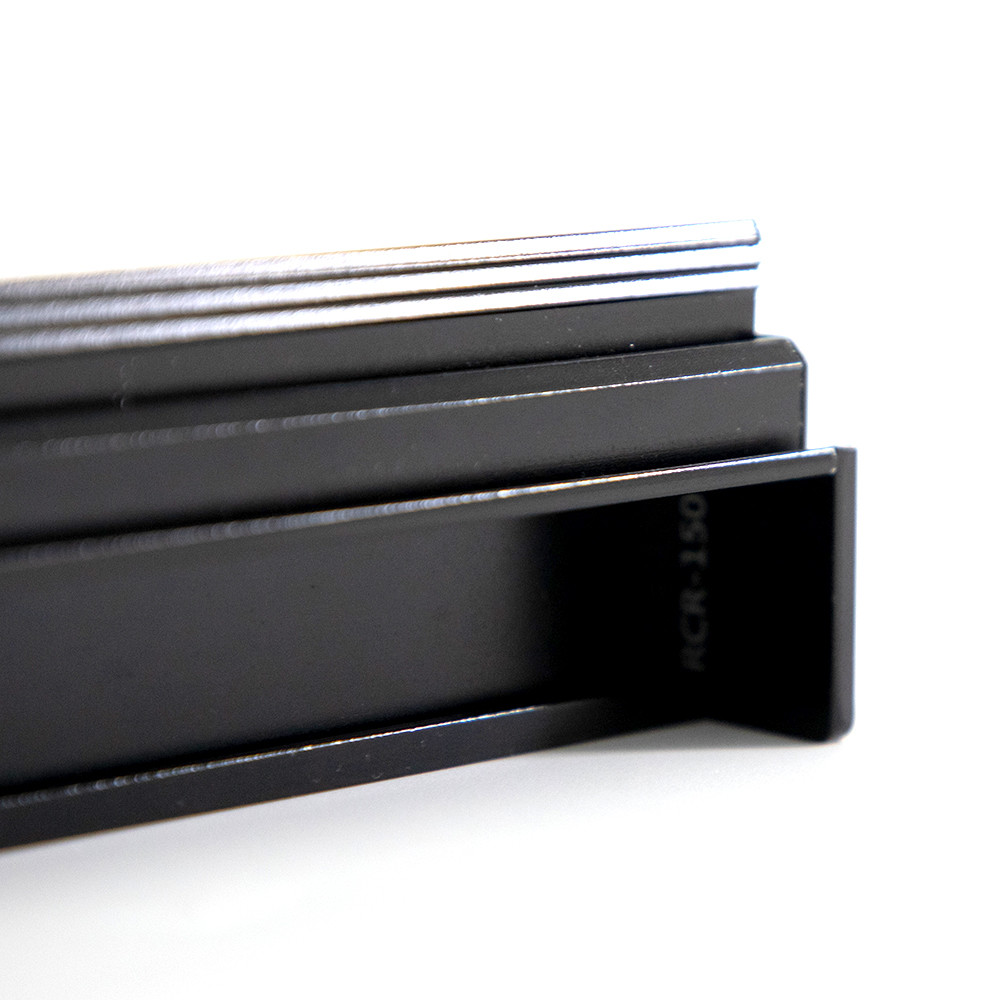 Cabinet Square Hidden Pull Handles Black 18mm Thickness for Living Room