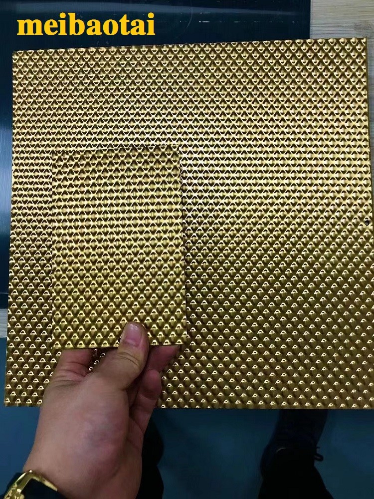 Golden Blue Silver Color Embossed Stainless Steel Sheet 4x8 Feet Mirror Wall Panels