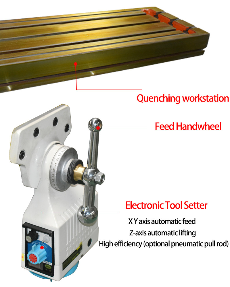 Vertical Horizontal Turret Milling Machine 5HW With Turret Milling Head