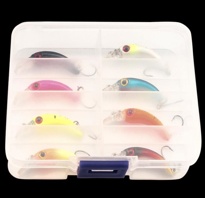 4cm 1.5g Small Minnow Bait Micro Object Single Hook Throw Type 8 Colors