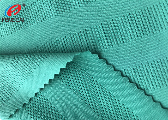 Polyester Spandex Striped Sports Mesh Fabric 180GSM Power Net Fabric