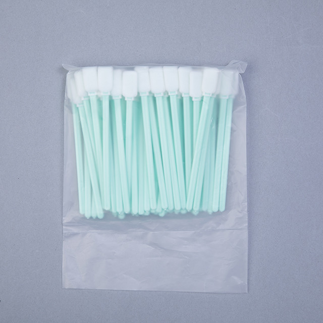 Green Stick Cleanroom Foam Swabs With Polypropylene Handle